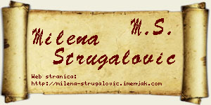 Milena Strugalović vizit kartica
